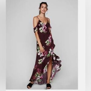 - NWT Express Midi Ruffle Dress